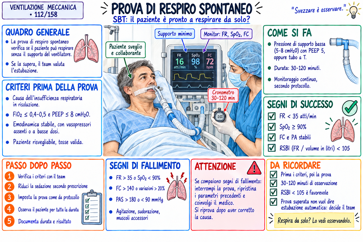 Mappa visiva: prova di respiro spontaneo